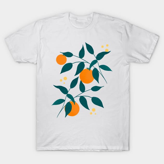 teal orange tree branches T-Shirt by Home Cyn Home 